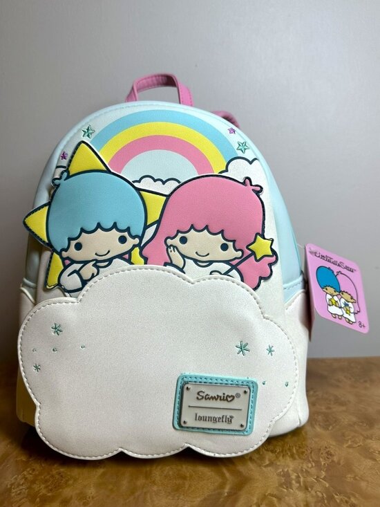 Loungefly x Sanrio Little Twin Stars Rainbow Cloud Mini Backpack NWT Kiki Lala main image 2